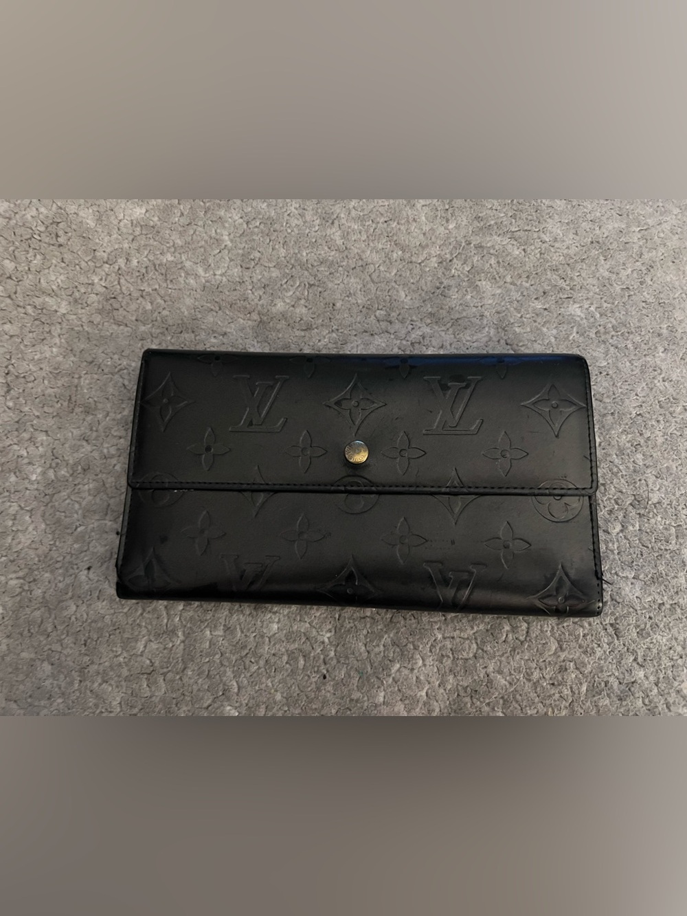 Louis Vuitton Monogram Embossed Sarah Long Wallet